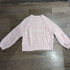 Pink Striped Knit Sweater